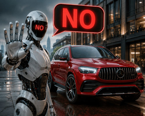 AI voice-over verification - robot says NO. Rivian Blues